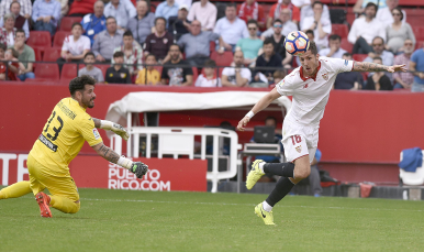Jovetic en el partido ante el Leganés