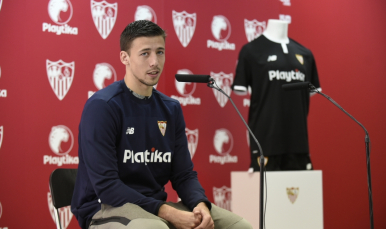 Clement Lenglet, en la presentación de la campaña de Playtika