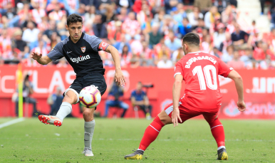 Jesús Navas ante el Girona FC