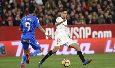 Jesús Navas del Sevilla FC ante el Getafe