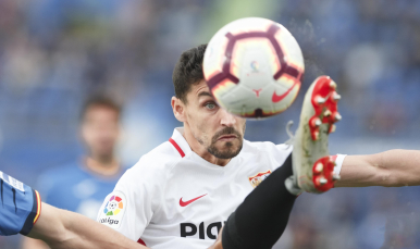 Jesús Navas ante el Getafe CF