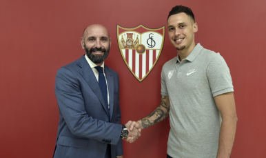 Monchi y Lucas Ocampos