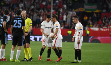 Roque Mesa del Sevilla FC ante la Lazio