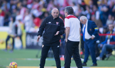 Sampaoli y Lillo en el UD Las Palmas-Sevilla FC
