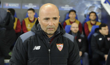 Sampaoli en el Leicester-Sevilla FC