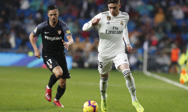 Pablo Sarabia en el Bernabéu