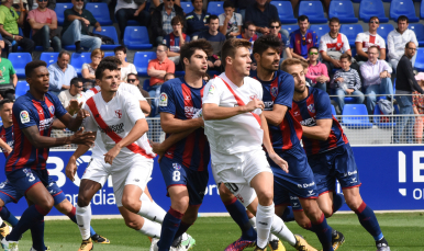 Imagen del encuentro ante la SD Huesca