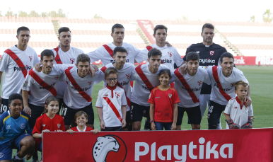 Imagen del once ante el Numancia