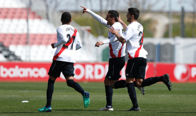 Celebración del gol ante el Barcelona B