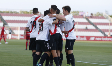 Momento del encuentro ante el Numancia