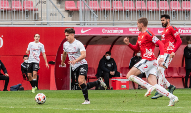 Imagen de Iván frente al Real Murcia