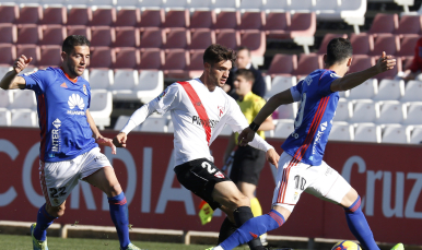 Imagen del filial ante el Oviedo