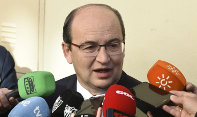 El presidente José Castro atiende a los medios en San Benito
