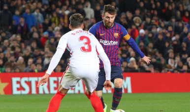 Sergi Gómez en el Camp Nou