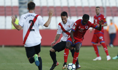 Momento del encuentro ante el Numancia