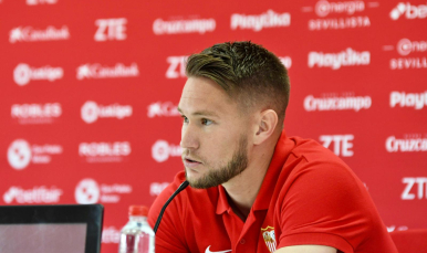 Vaclík en la sala de prensa