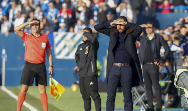 Pablo Machín en Butarque
