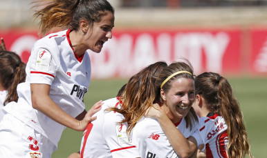 Celebración gol Sevilla FC Femenino