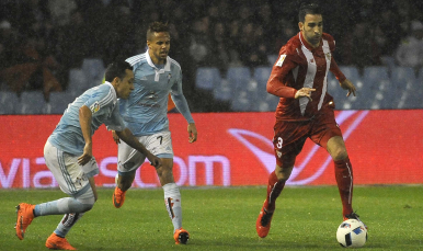 Rami, en un lance en el partido copero
