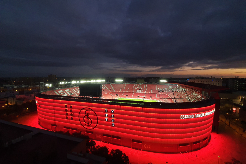 Imagen aérea del Ramóm Sánchez-Pizjuán.