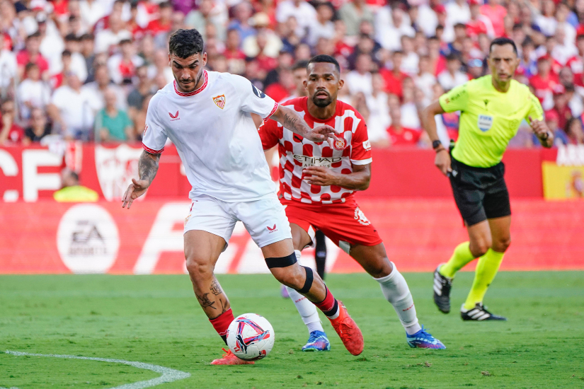 Imagen de Isaac frente al Girona FC