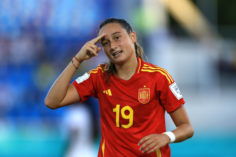 Alba Cerrato celebra su gol ante Estados Unidos