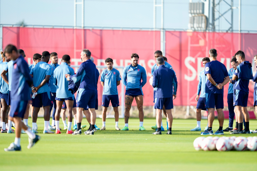 Imagen del entrenamiento del Sevilla FC