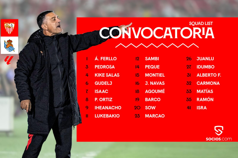 23 convocados para recibir a la Real Sociedad