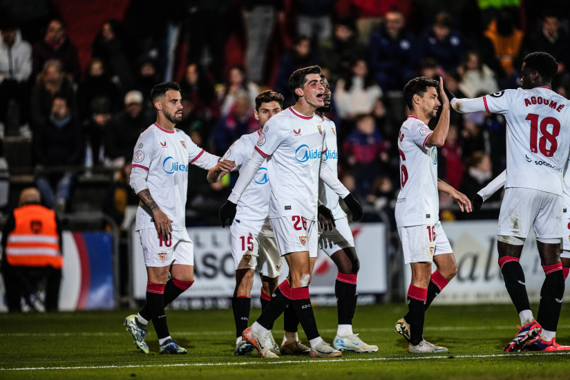 Imagen de la victoria del Sevilla FC ante la UE Olot