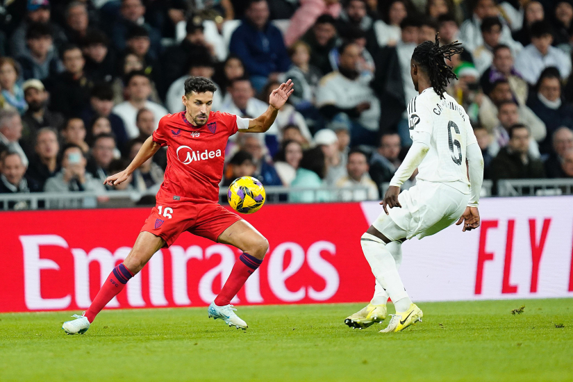 Jesús Navas en el Santiago Bernabéu