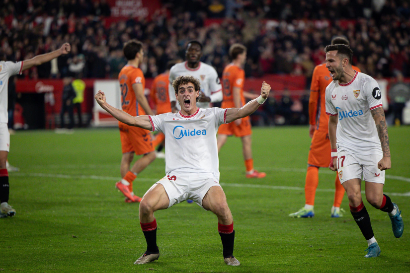 Manu Bueno celebra su gol ante el Celta