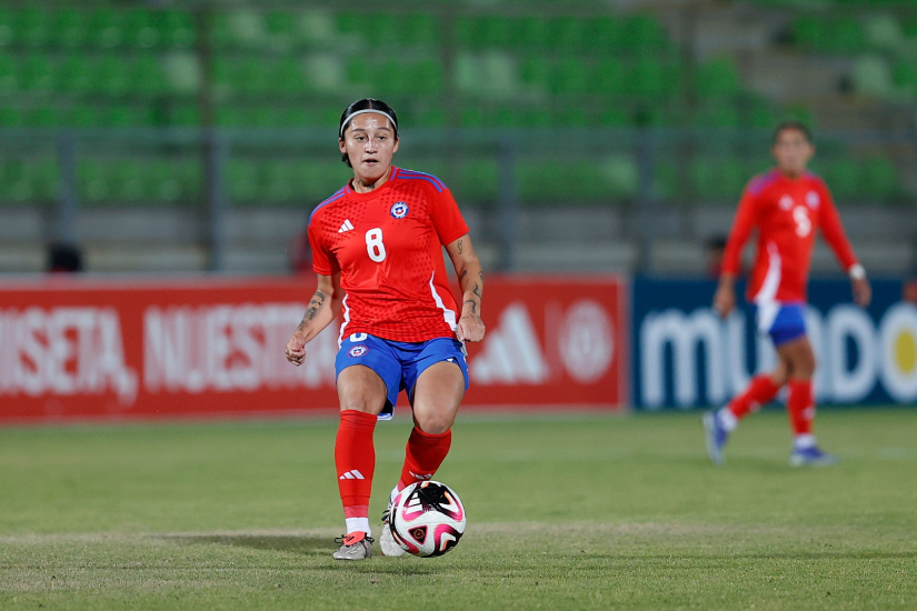 Millaray Cortés, con la selección chilena