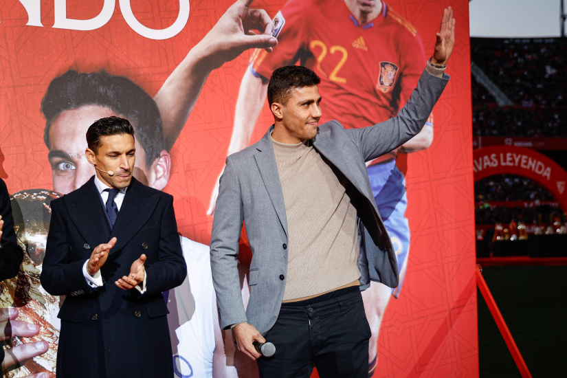 Rodri Hernández, en el homenaje a Jesús Navas