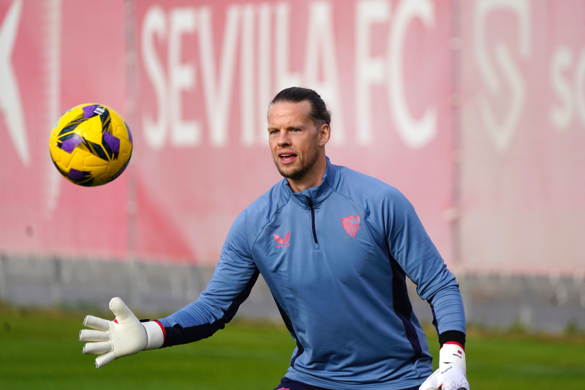 Entrenamiento del Sevilla FC en la ciudad deportiva