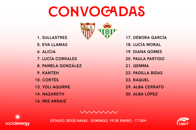 19 convocadas para el Gran Derbi Femenino