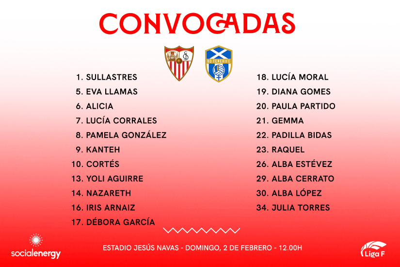 21 convocadas para recibir a la UD Costa Adeje Tenerife
