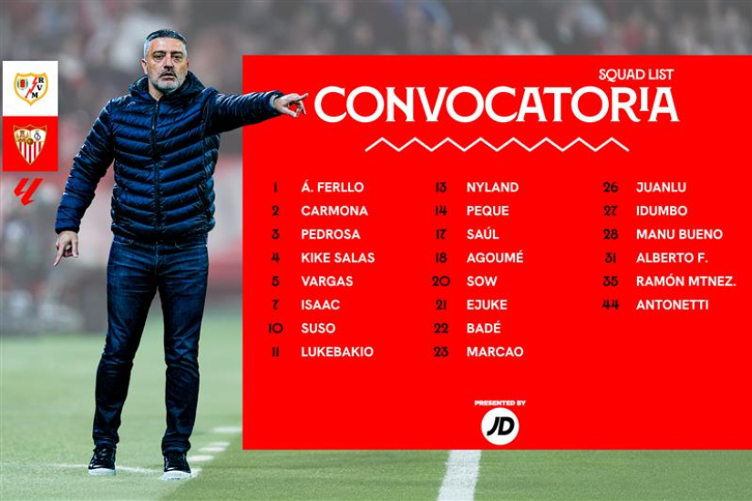 22 convocados para visitar al Rayo Vallecano