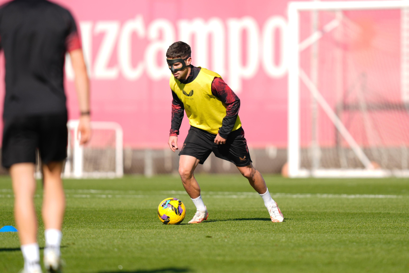 Carmona, en una imagen de este entrenamiento