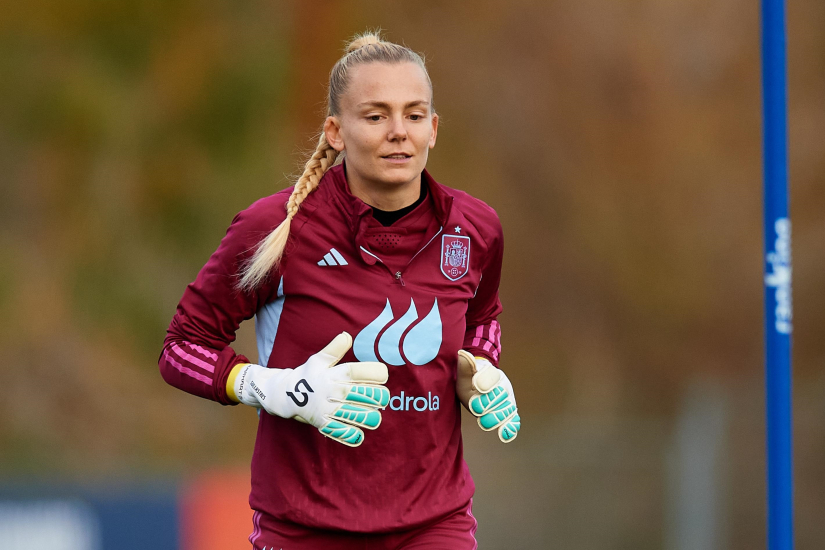 Esther Sullastres, con la selección española