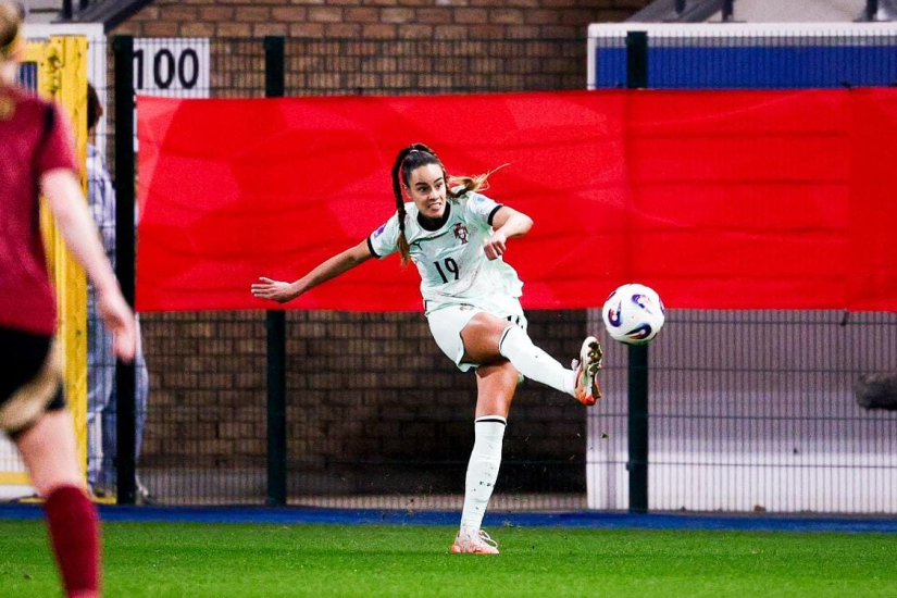 Diana Gomes con la selección de Portugal