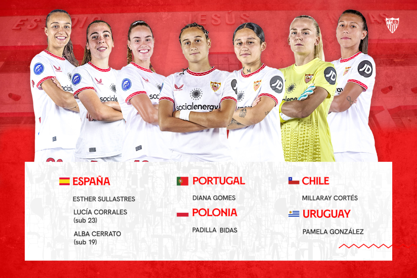 Hasta siete internacionales blanquirrojas estarán con sus selecciones en la última ventana de la temporada