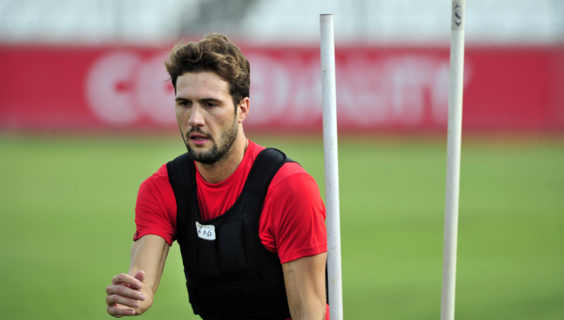 Franco Vázquez, en el entrenamiento