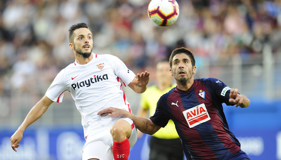 Sarabia del Sevilla FC ante la SD Eibar