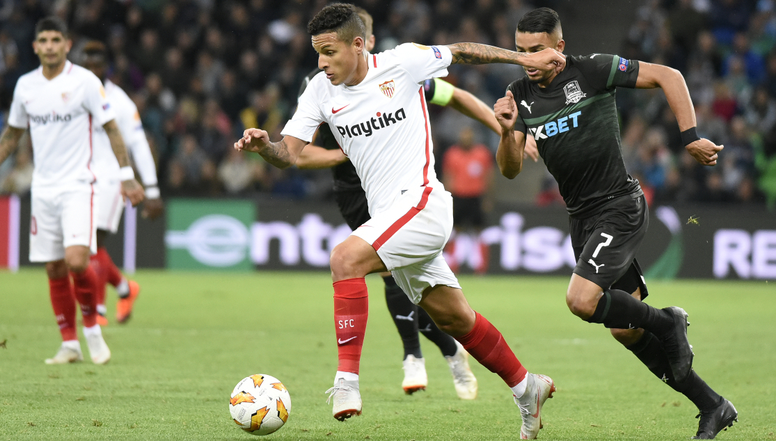 Arana del Sevilla FC ante el Krasnodar