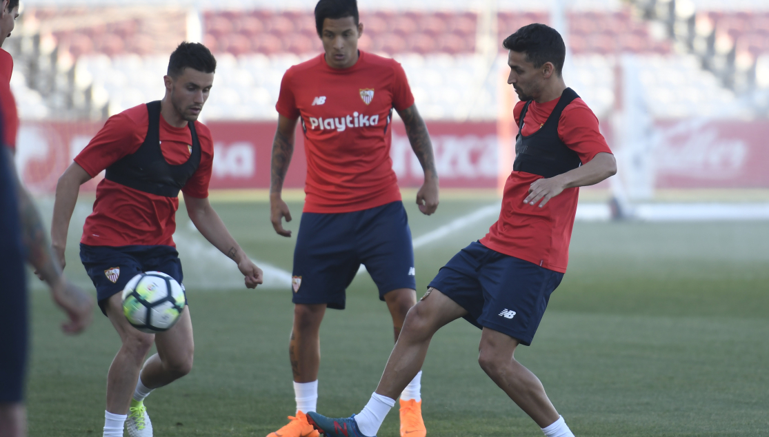 Entrenamiento del Sevilla FC