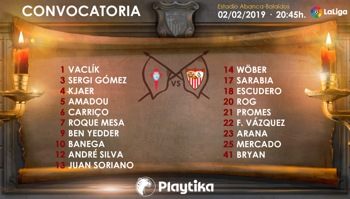 Lista de convocados del Sevilla (Foto: Sevilla FC).