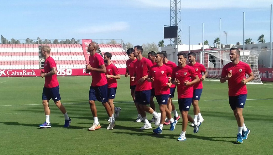 Entrenamiento del Sevilla FC