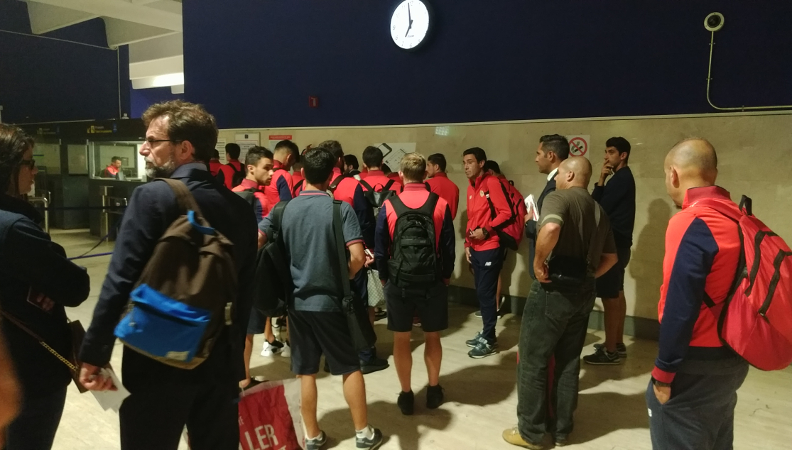 El equipo llega a Sevilla