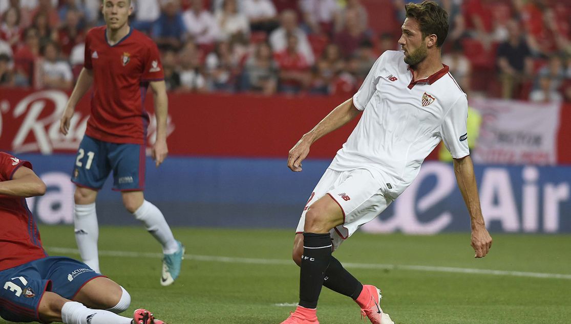 Franco Vázquez en el partido ante Osasuna