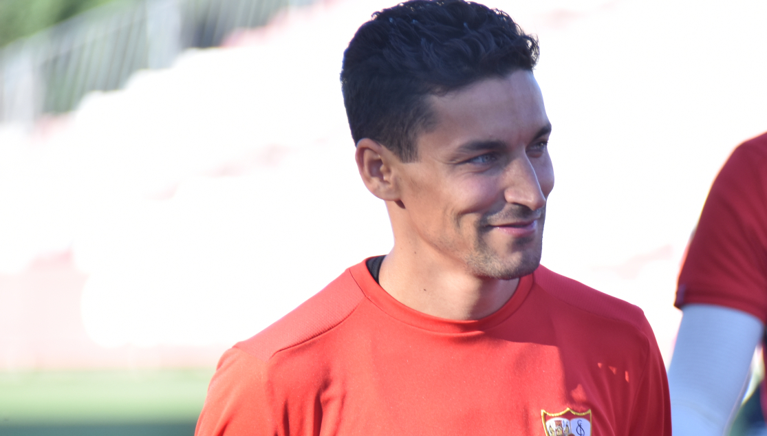 Navas en su primer entrenamiento 